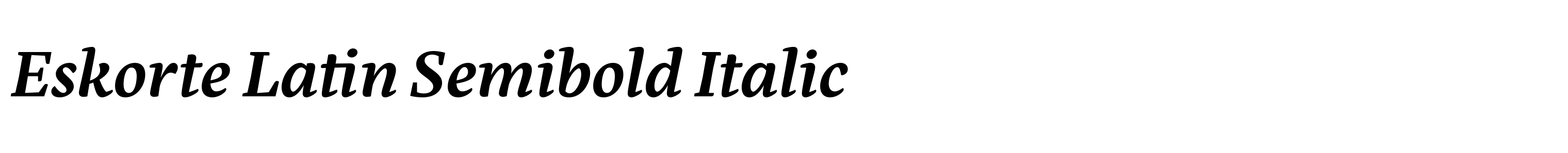 Eskorte Latin Semibold Italic